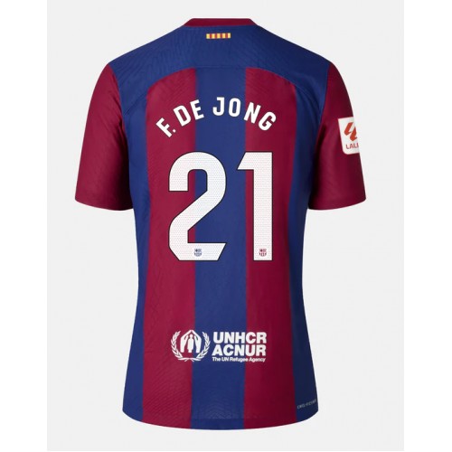 Fotbalové Dres Barcelona Frenkie de Jong #21 Domácí 2023-24 Krátký Rukáv